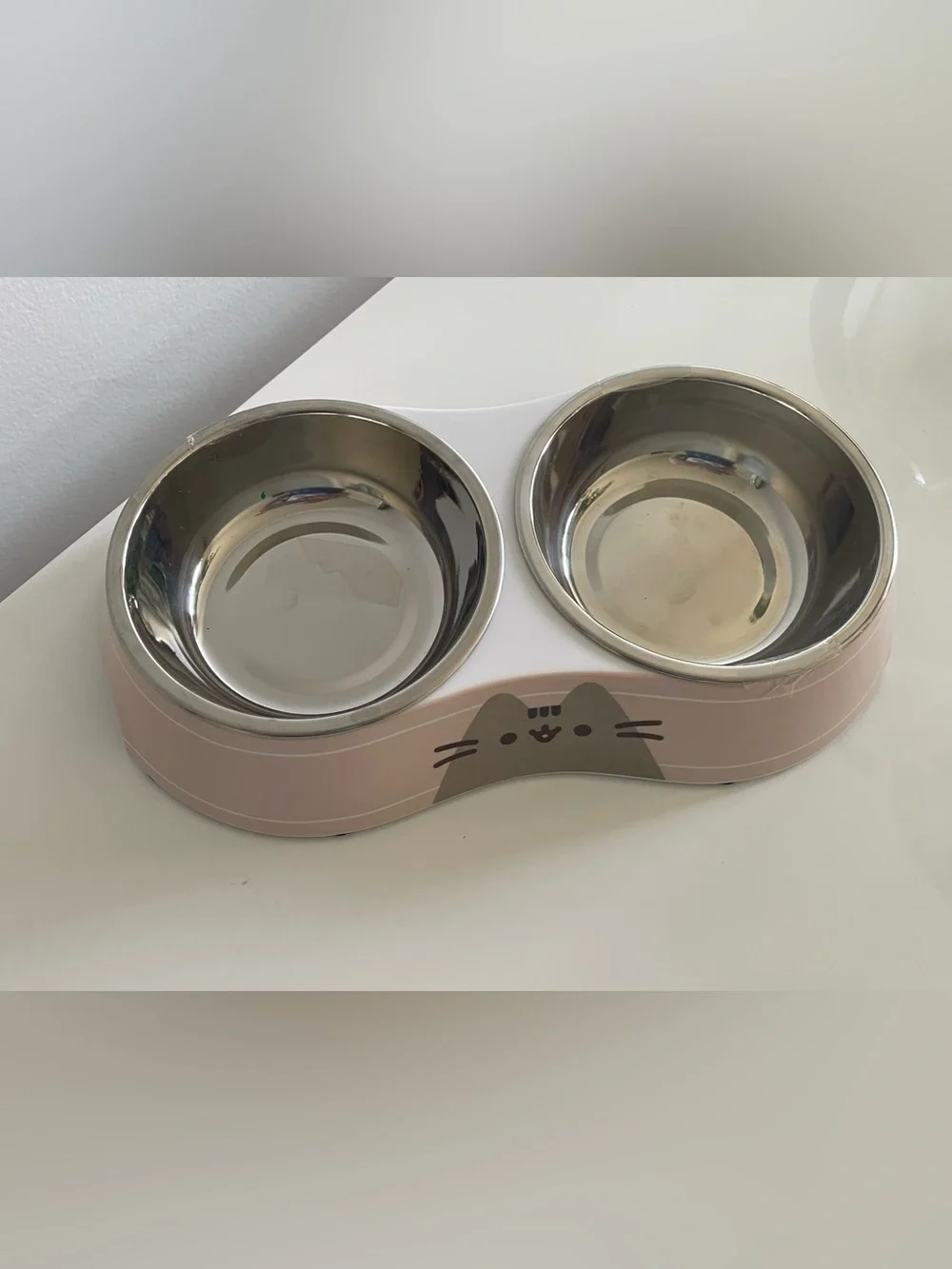Pusheen Double Stainless Bowl and Treat Jar Set